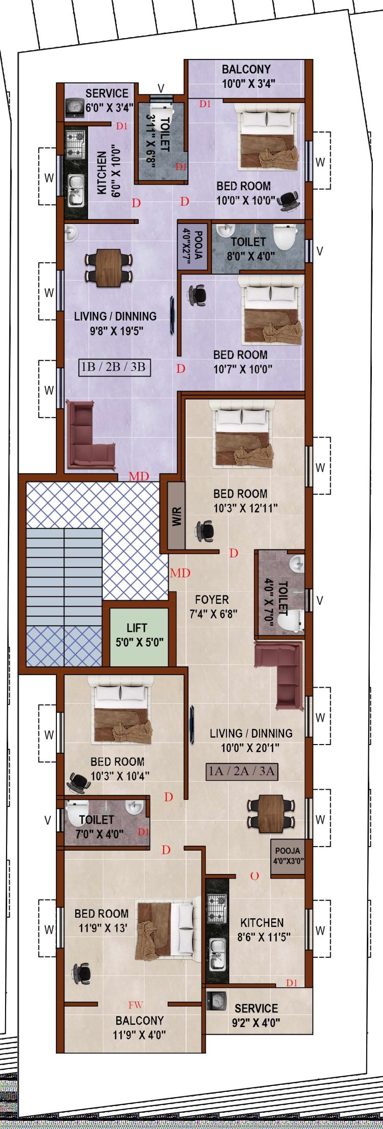 Floor Plan — Perfect Prajaya
