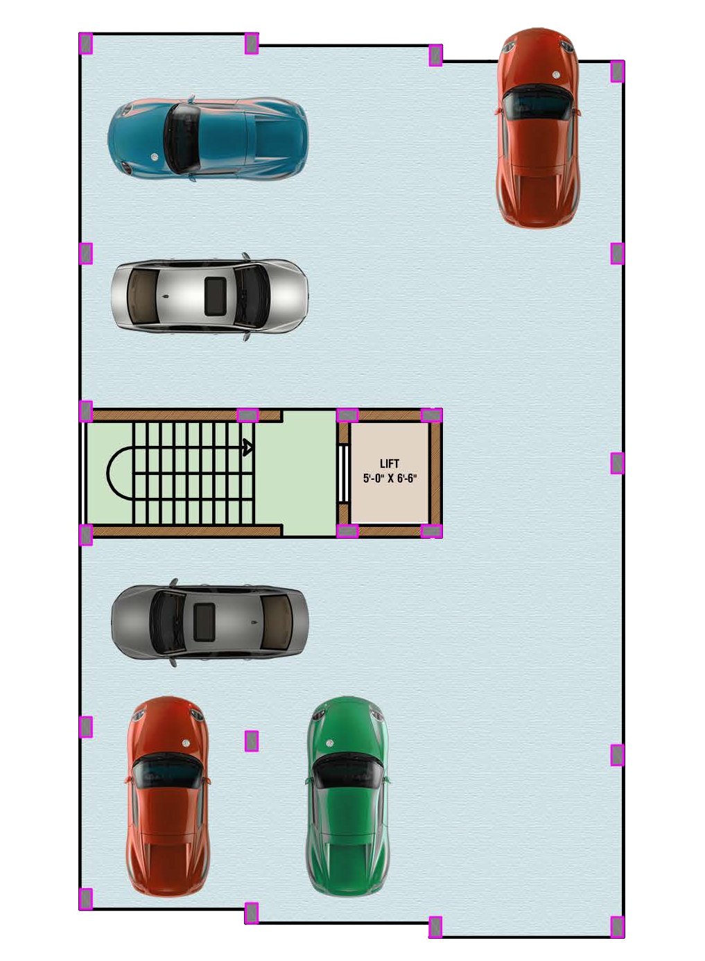 Stilt / Parking Plan — Perfect Prakruthi